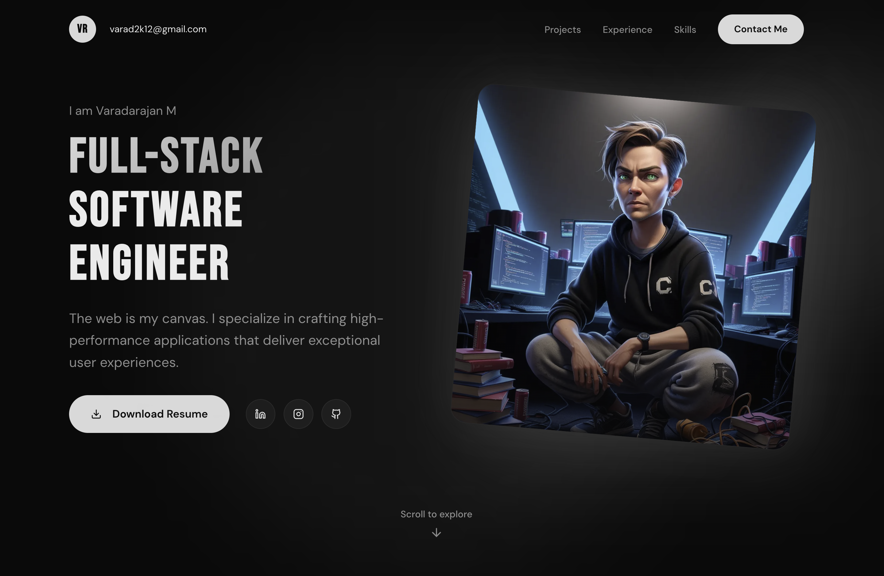 Varadarajan M | Full-Stack Software Engineer & Web Developer